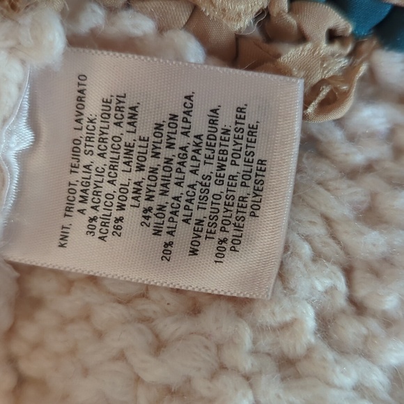 Charlie & Robin knit woven cream and multicolour ribbon cardigan/jacket XS - Picture 5 of 7